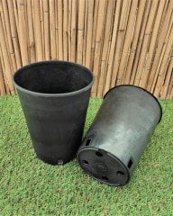 Yuvarlak Siyah Üretim Saksı 3 Adet 2 LT Üretim Saksısı