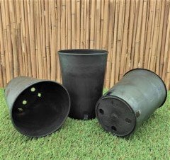 Yuvarlak Siyah Üretim Saksı 15 Adet 2 LT Üretim Saksısı