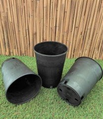 Yuvarlak Siyah Üretim Saksı 15 Adet 2 LT Üretim Saksısı