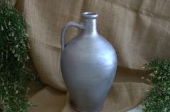 Vazo 1 Adet Gri Renk Çömlek Vazo Toprak Vazo