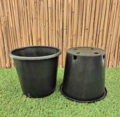 Yuvarlak Siyah Üretim Saksı 10 Adet 2,7 LT Üretim Saksısı