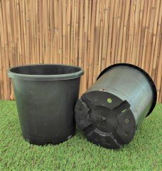 Yuvarlak Siyah Üretim Saksı 10 Adet 3,7 LT Üretim Saksısı