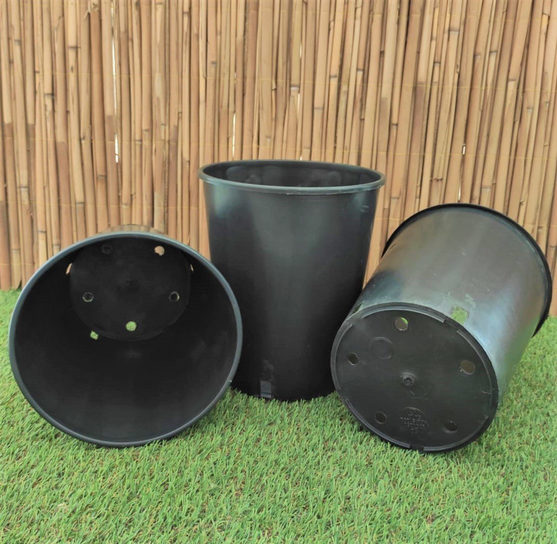 Yuvarlak Siyah Üretim Saksı 5 Adet 4,6 LT Üretim Saksısı