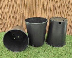 Yuvarlak Siyah Üretim Saksı 20 Adet 4,6 LT Üretim Saksısı