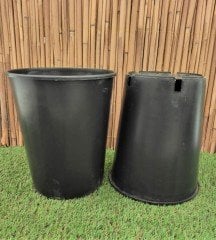 Yuvarlak Siyah Üretim Saksı 5 Adet 4,7 LT Üretim Saksısı