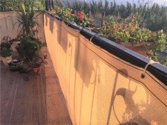 Gölgelik File 6x6 Metre % 95\' lik Dikişli Krem Bahçe Örtüsü Bahçe Filesi